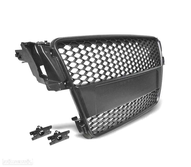 GRELHA FRONTAL AUDI A5 07-11 LOOK RS PRETA - 3