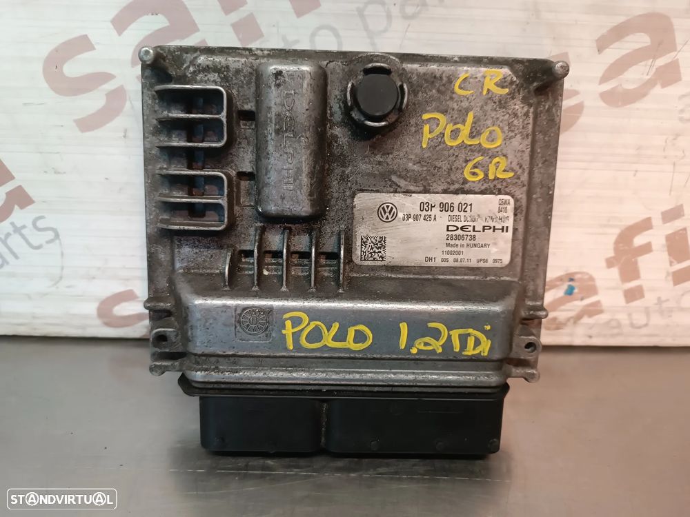 UNIDADE / CENTRALINA DO MOTOR VOLKSWAGEN POLO V 6R 1.2TDI 03P906021 03P907425A 28306738 - 1