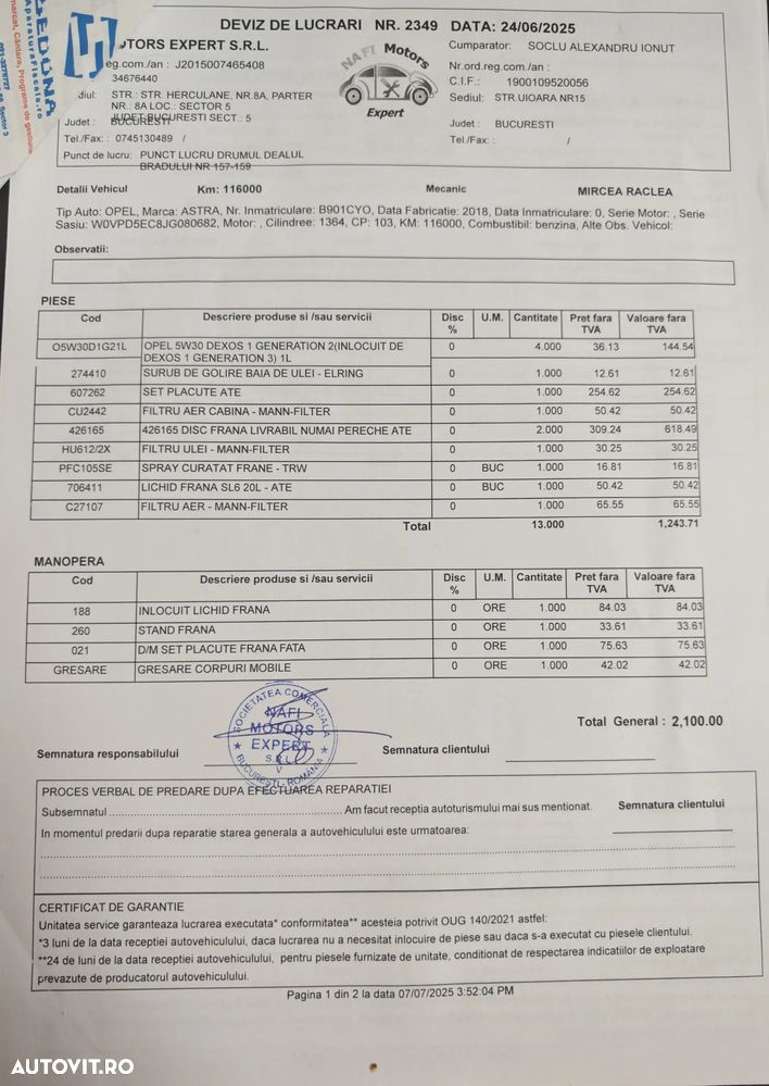 Opel Astra 1.4 Turbo ECOTEC Start/Stop Enjoy - 39