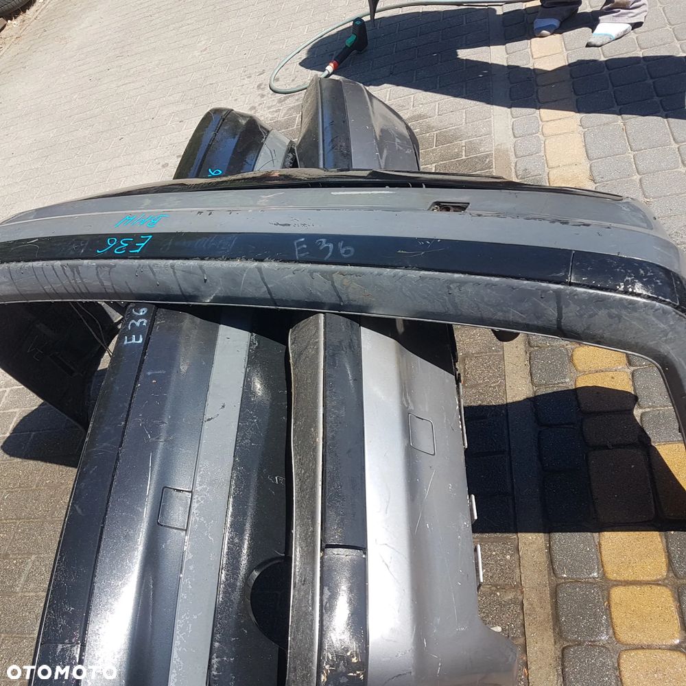 zderzak tył tylny spoiler nakładka ślizg osłona wydechu bmw 3 e46 e36 bmw 5 e39 oryginał - 7