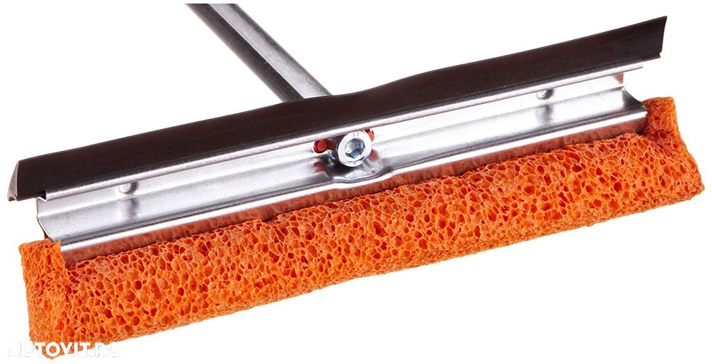 Racleta spalat geamuri auto, Carpoint, cu burete si lamela cauciucata, latime 22cm , maner metalic de 60cm - 2