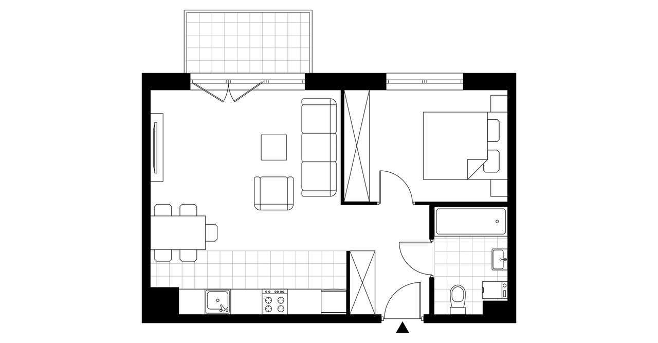 2-pokojowe mieszkanie 42m2 + balkon Bez Prowizji - Pełny obrazek: 3/13