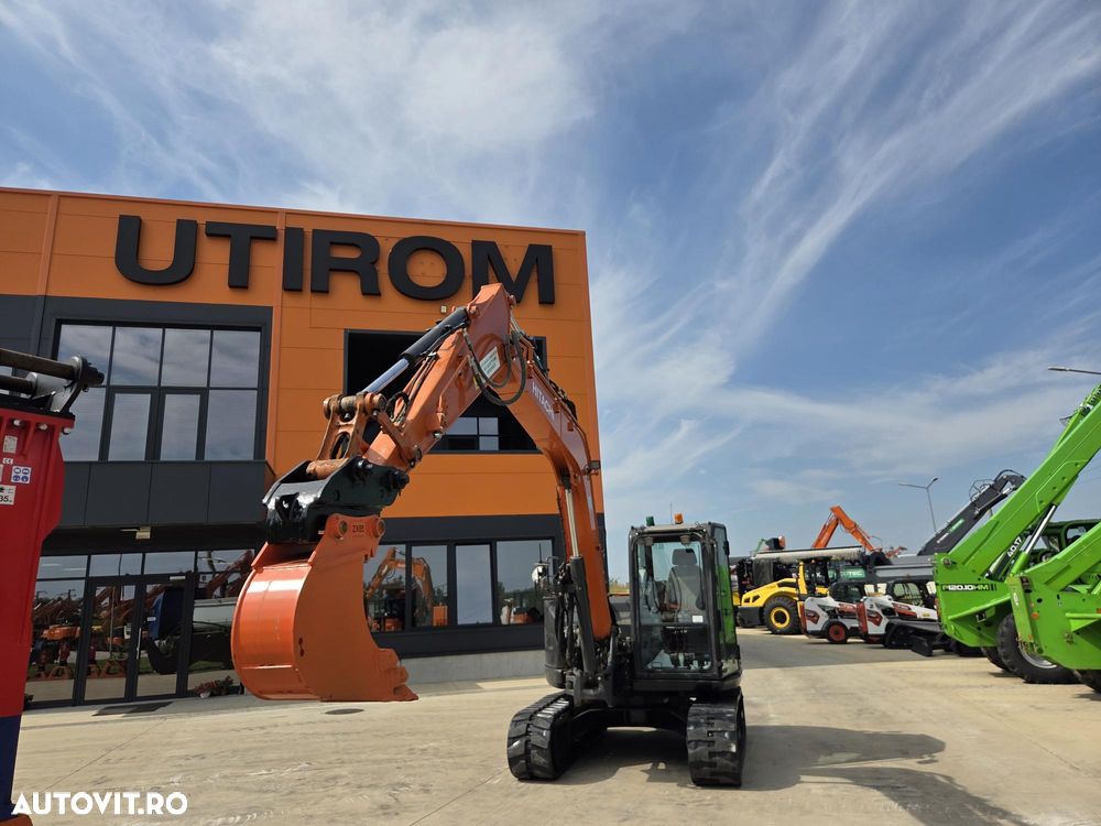 Hitachi ZX85, 2022, 2.734, CUPLA RAPIDA HIDR+3 CUPE NOI, lama nivelare, inst picon pe brate, camera spate, senile cauciuc 80% ok, aer cond, ad sapare 6m, latime 2,2m, ridica 4t cu sistem antirasturnare, STARE FOARTE BUNA, leasing 4 ani, PROMOTIE 62.900Eur - 11