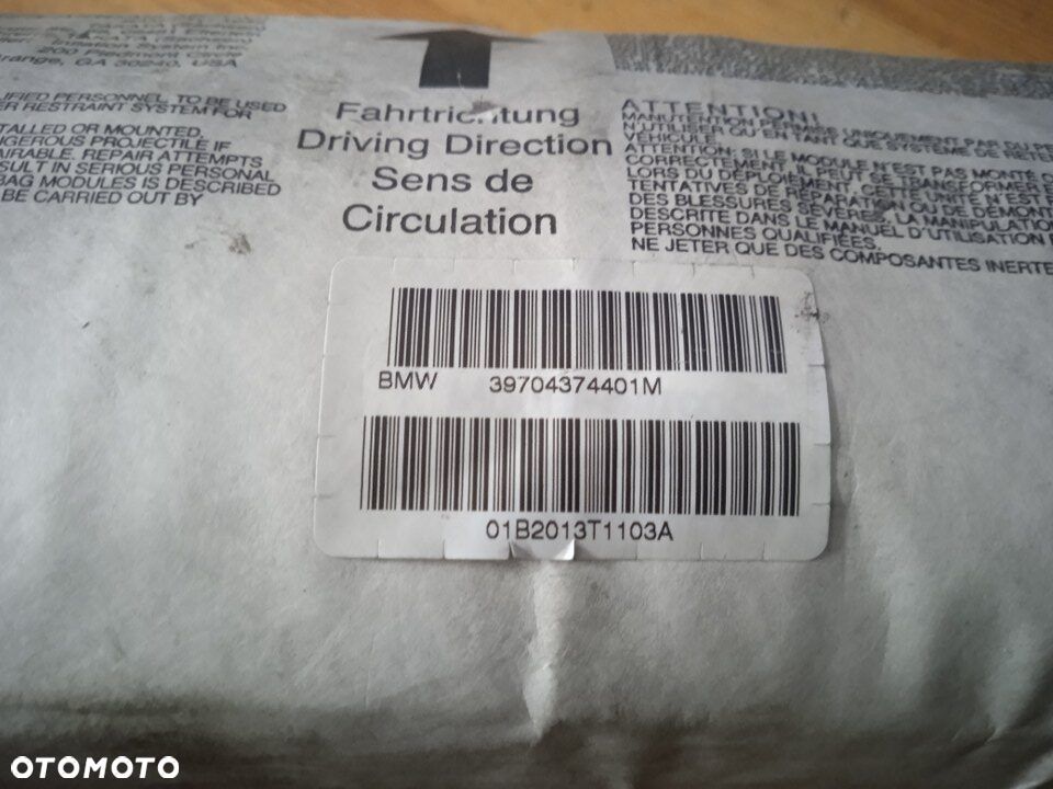 Deska rozdzielcza konsola airbag BMW E46 39704374401M - 3
