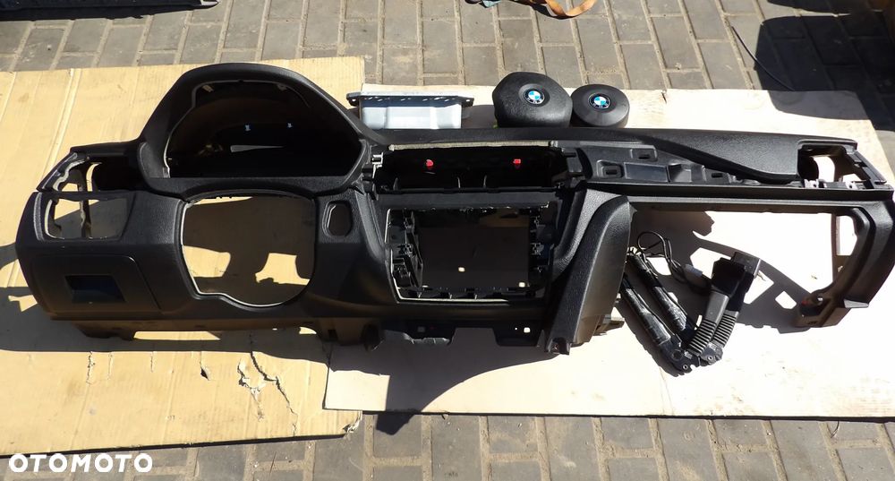 BMW - F30* - DESKA ROZDZIELCZA - KONSOLA - POD HEADUP - PODUSZKI AIRBAG - NAPINACZE - KOMPLET - 9228278 - 5