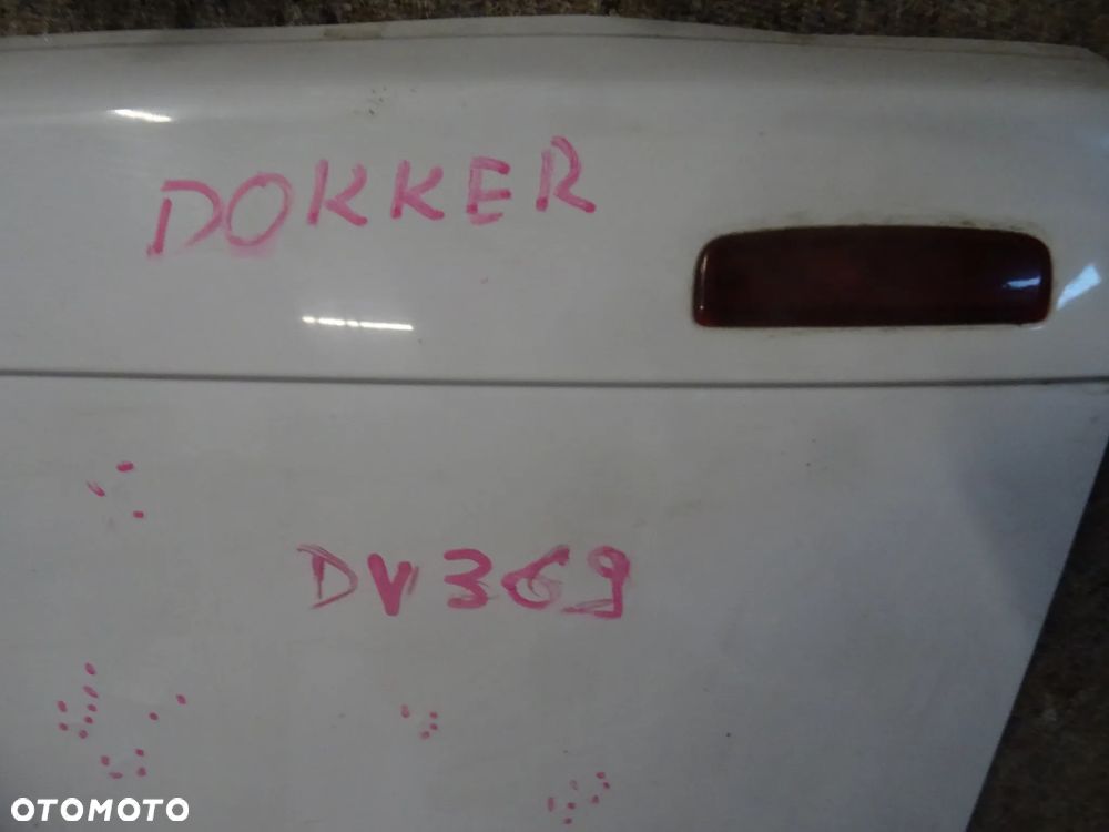 DACIA DOKKER DRZWI LEWE TYL SKRZYDLO DV369 BIALE LAMPA ZAMEK BLEDA OSWIETLENIA CZESCI ROZNE PYTAC - 2