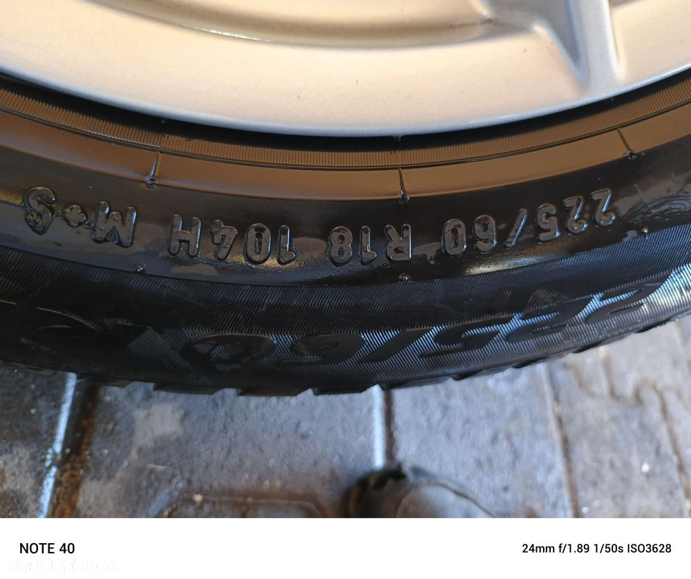 Koła aluminiowe zimowe BMW 5x112 7x18 et22 Pirelli 225/60/18 RunFlat - 6