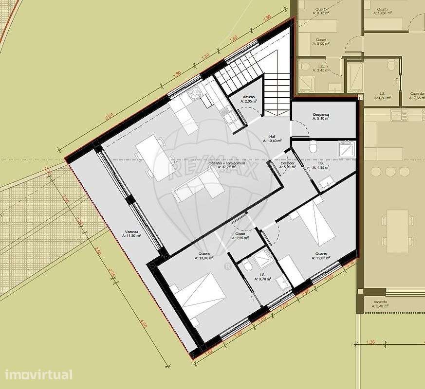Apartamento T2 para venda - Grande imagem: 3/8