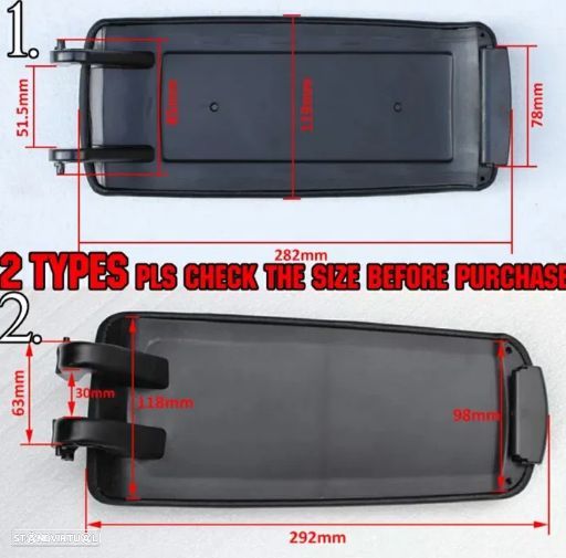 Tampa + fecho apoio braço em pele Audi A4 B6 B7 de 2000-2008  NOVO - 2