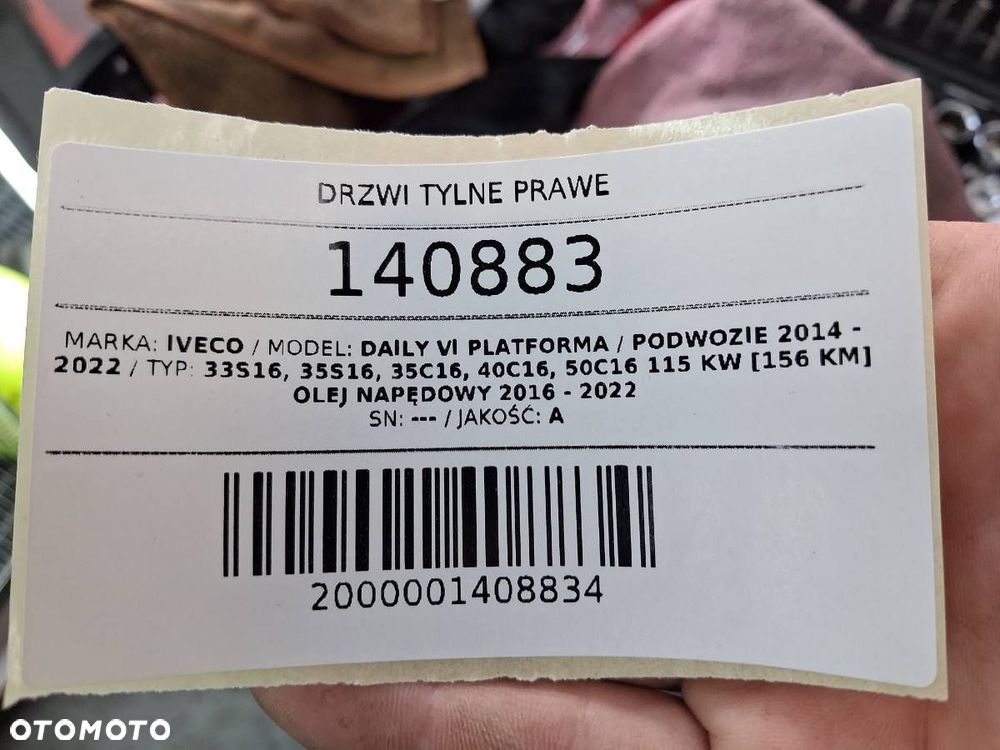 DRZWI TYLNE PRAWE IVECO DAILY VI L2H3 KOMPLETNE - 13