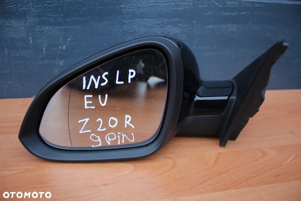 LUSTERKO ZEWNĘTRZNE LEWE OPEL INSIGNIA A Z20R 9 PINÓW EUROPA - 1