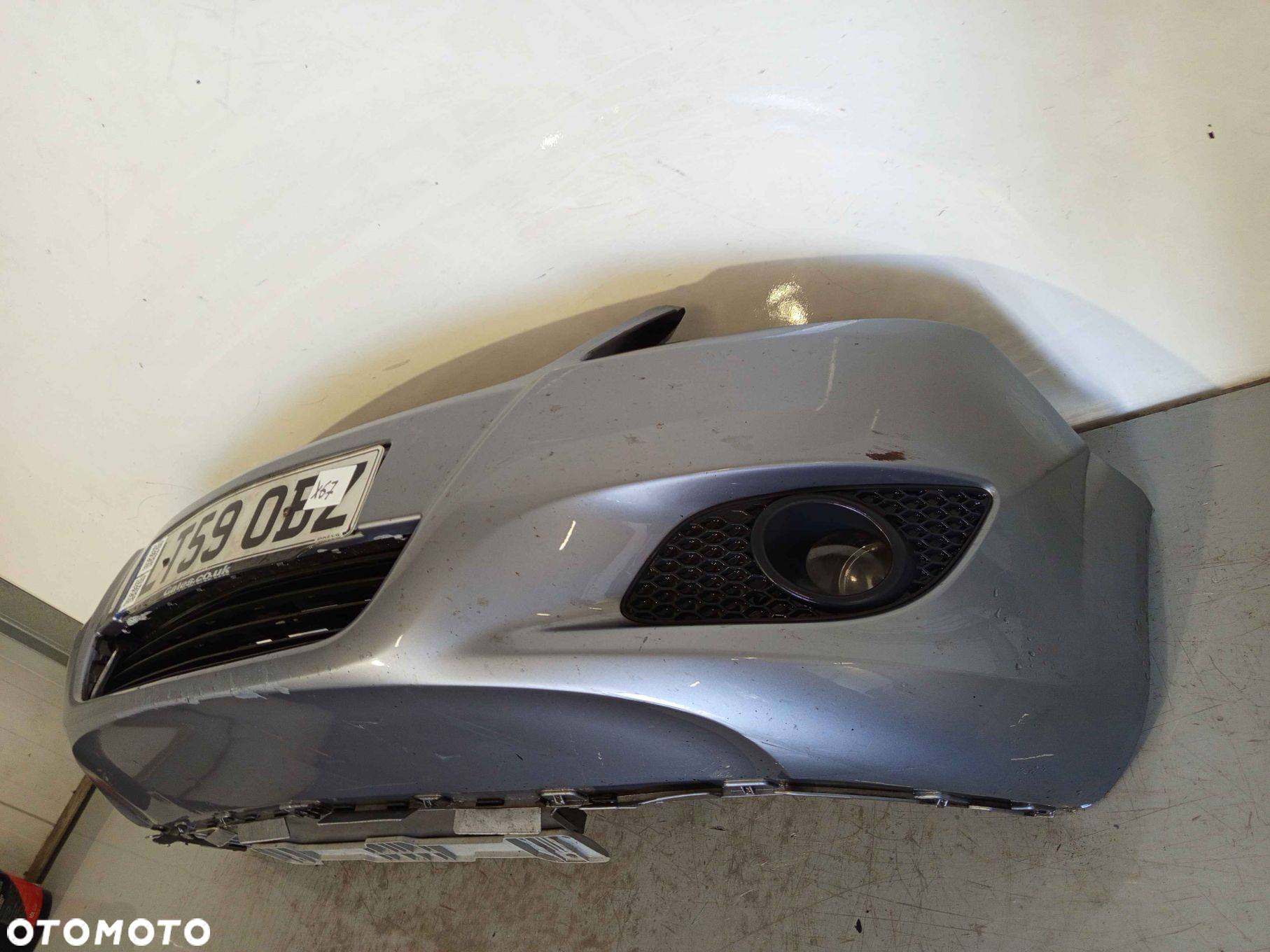 + ZDERZAK PRZÓD PRZEDNI OPEL ZAFIRA B 2 II LIFT FL Z163 SZARY HALOGENY - 3