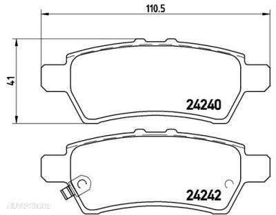 Placute frana spate Nissan Navara (D40), 10.2004-, marca SRLine S70-1344 - 1