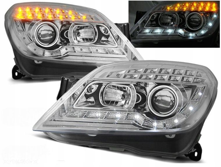 LAMPY REFLEKTORY DO OPEL ASTRA H OD 2004 DO 2010 DAYLIGHT CHROM - 1