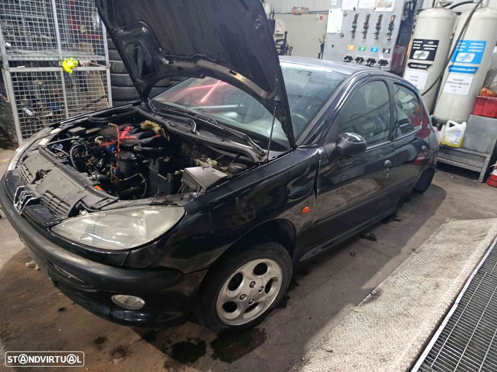 Carro MOT:  WJZ DW8 PEUGEOT 206 1999 1.9D 69CV 5P PRETO DIESEL - 1