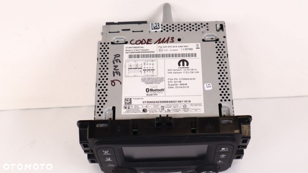 JEEP RENEGADE  RADIO EKRAN NAWIGACJA 7356524230 - 9
