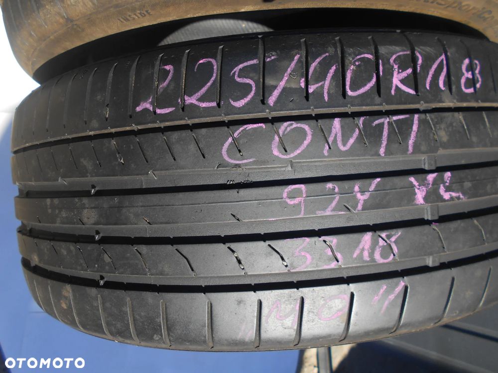 OPONA POJEDYNKA 225/40R18 CONTINENTAL CONTI SPORT CONTACT 5 XL DOT 3318 6.6MM