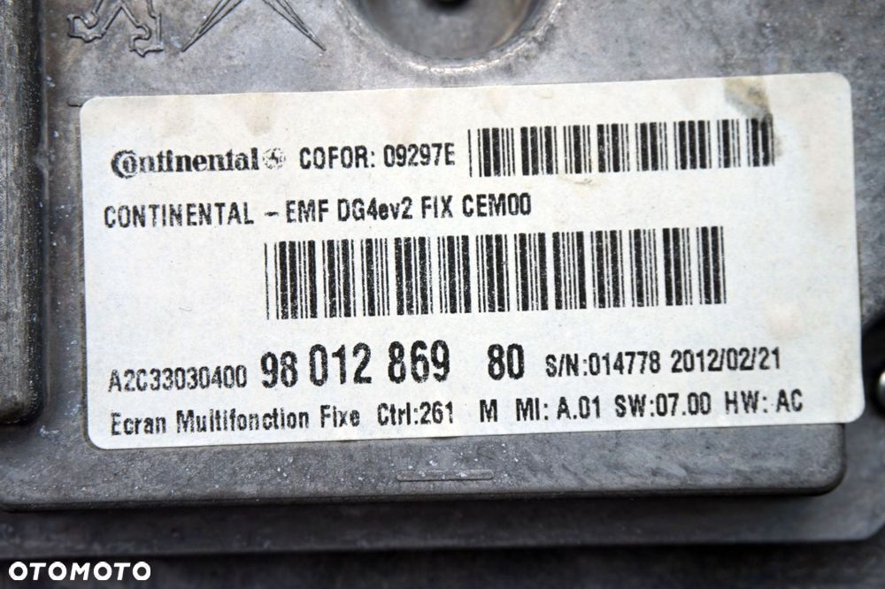 RADIO NAWIGACJA FABRYCZNA 508 I 9678618380 RNEG2 9801286980 PEUGEOT 2010-2018 - 7