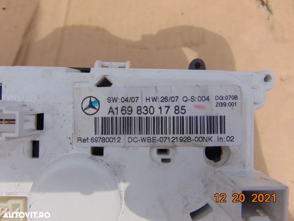Panou comanda Ac clima Mercedes A Class w169 B Class w245 comenzi ac dezmembrez - 5