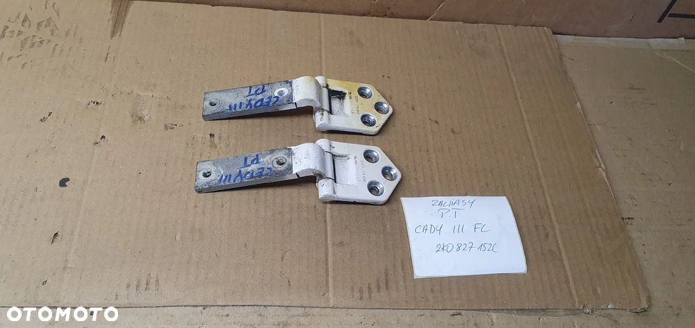 Zawiasy drzwi prawy tył dolny górny komplet VW Caddy III Lift 2K0827152C - 1