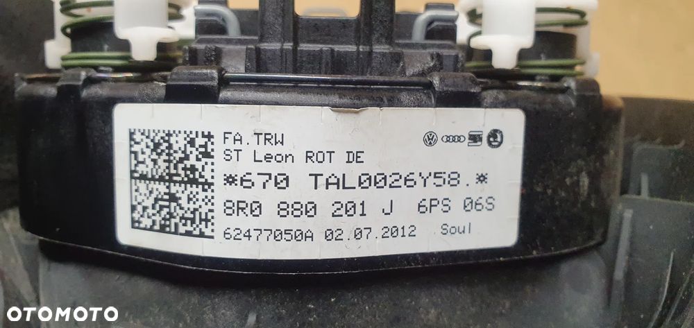 Poduszka kierowcy kierownicy AIRBAG Oryginał Audi A4 B8 Lift 8R0880201J - 7