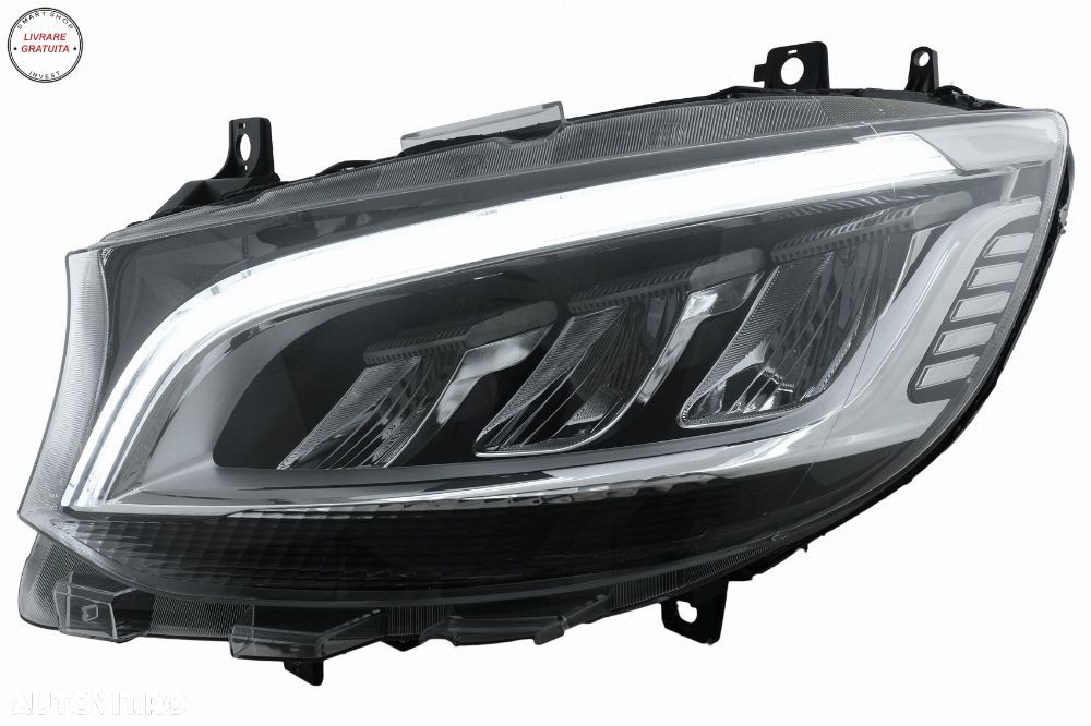 Faruri Full LED Mercedes Sprinter W907 Halogen (2019-2023) Negru- livrare gratuita - 8