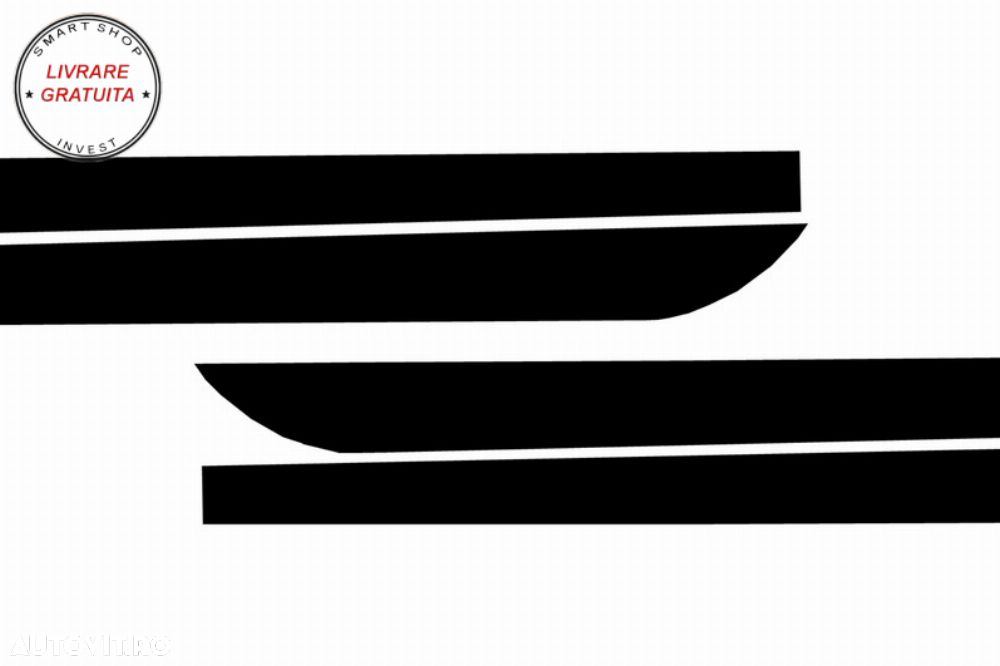 Stickere Laterale Negru Mat BMW Seria 5 F10 F11 (2011-up) M-Performance Design- livrare gratuita - 4