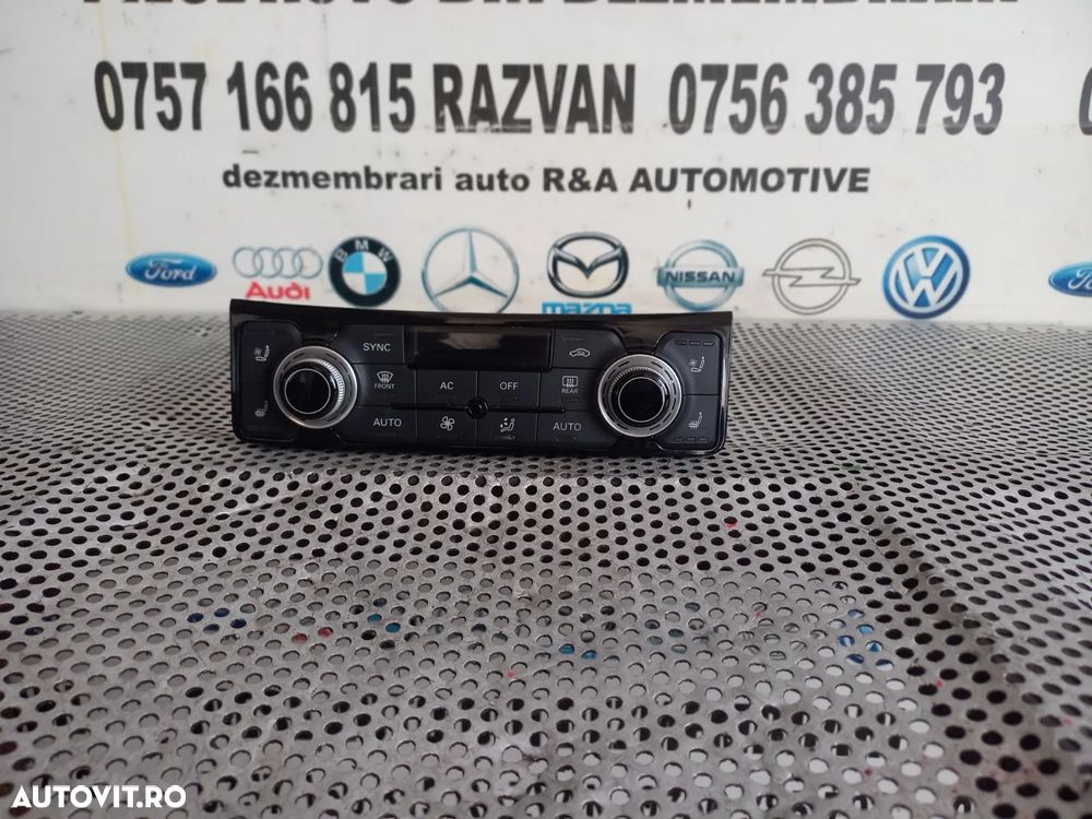 Panou Modul Comenzi Clima Climatronic Dublu Cu Incalzire Si Ventilatie In Scaune Audi A8 4H D4 An 2010-2011-2012-2013-2014-2015-2016-2017 Volan Stanga Cod 4H0820043E Dezmembrez Audi A8 4H D4 3.0 Tdi Quattro Motor CDT Cutie MXU Volan Stanga - Dezmembrari Arad - 1