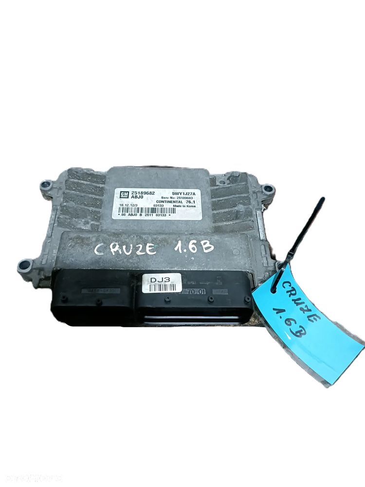 CHEVROLET CRUZE 12-16 1,6 B sterownik komputer silnika 25189682 * - 1