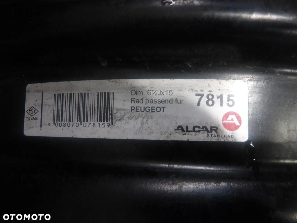 PEUGEOT 308 SW 1.6B 07-14 FELGI STALOWE STALÓWKI R15 6.5J ET27 4X108 - 8