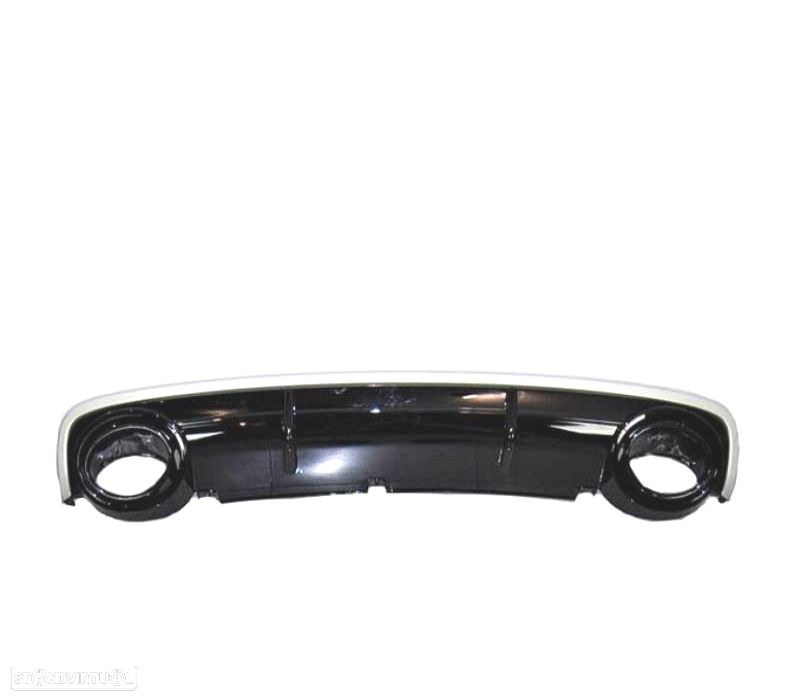 DIFUSOR TRASEIRO AUDI A6 C6 AVANT LOOK RS6 04-08 PRETO BRILHANTE - 2