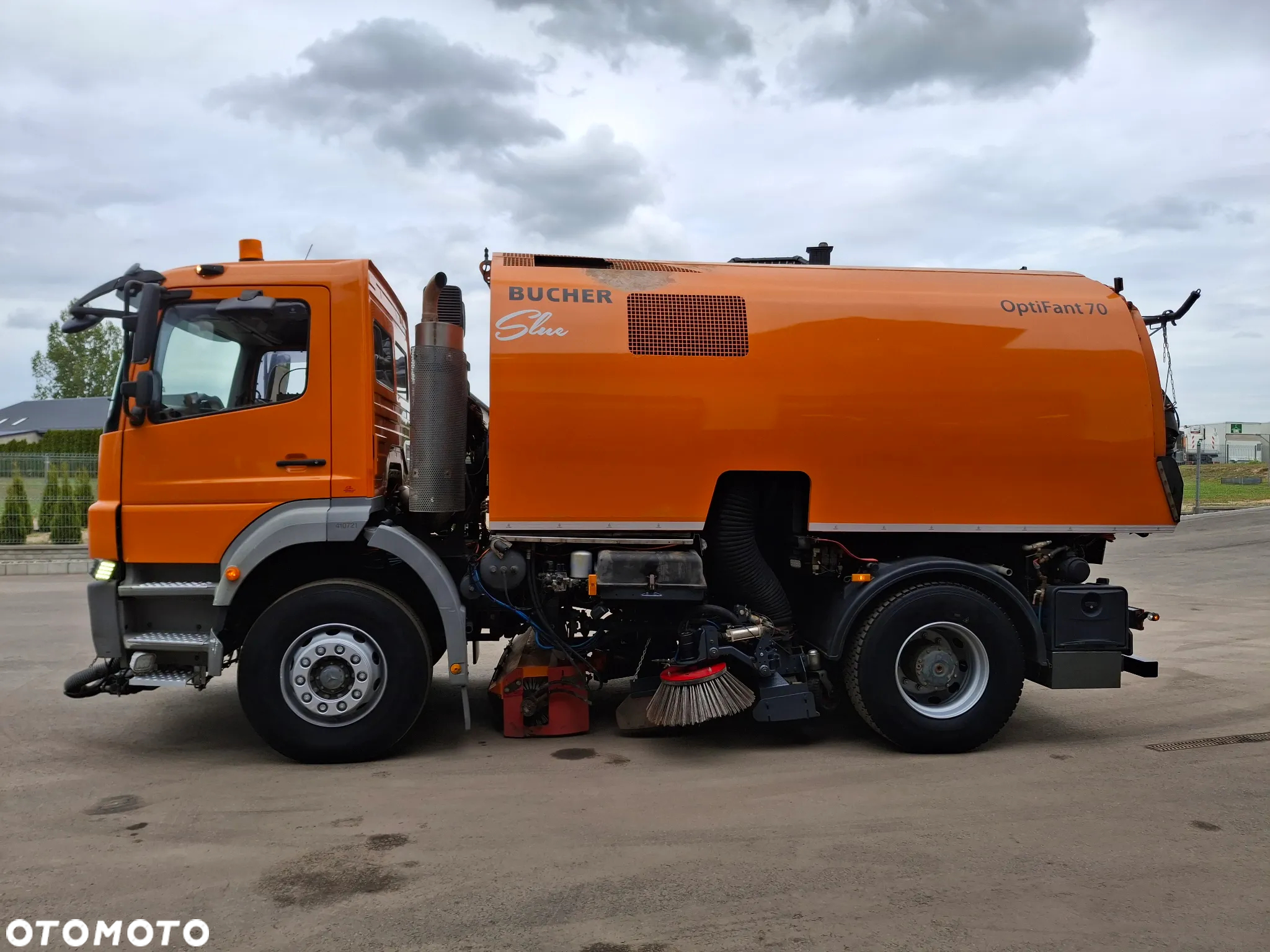 Mercedes-Benz Axor 1823 Zamiatarka Bucher Optifant 70 Szczotki Lewa Prawa Strona 2 Silniki Rura Do Liści Odchwaszczarka - 7