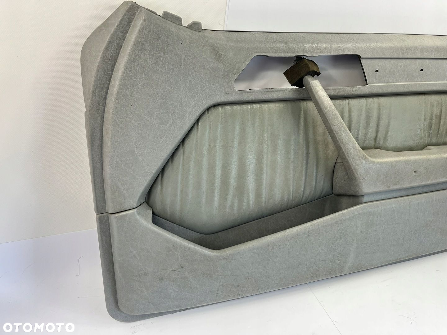 BOCZEK DRZWI PRAWY PRZÓD SIWY SZARY SKÓRA MERCEDES W124 COUPE CABRIO - 6