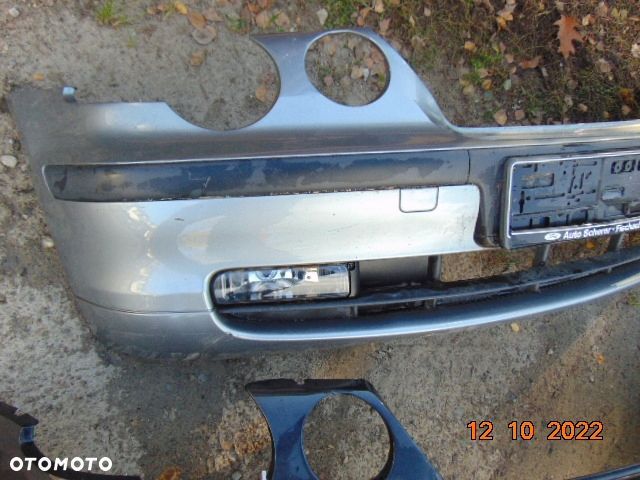 BMW E46 compact ZDERZAK przód przedn halogeny listewki kratki zaślepka szary srebrny kolor STAHLgrau A08 - 2
