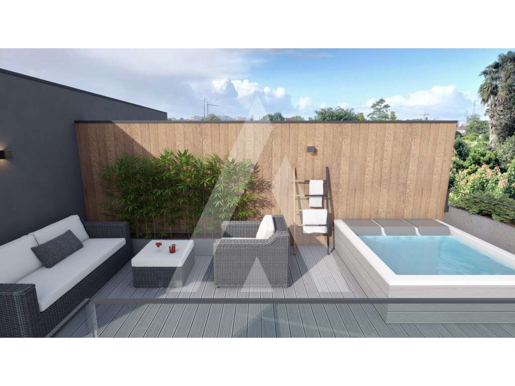 Moradias T4 geminadas, com terraço ajardinado com jacuzzi, a apenas... - Grande imagem: 2/29