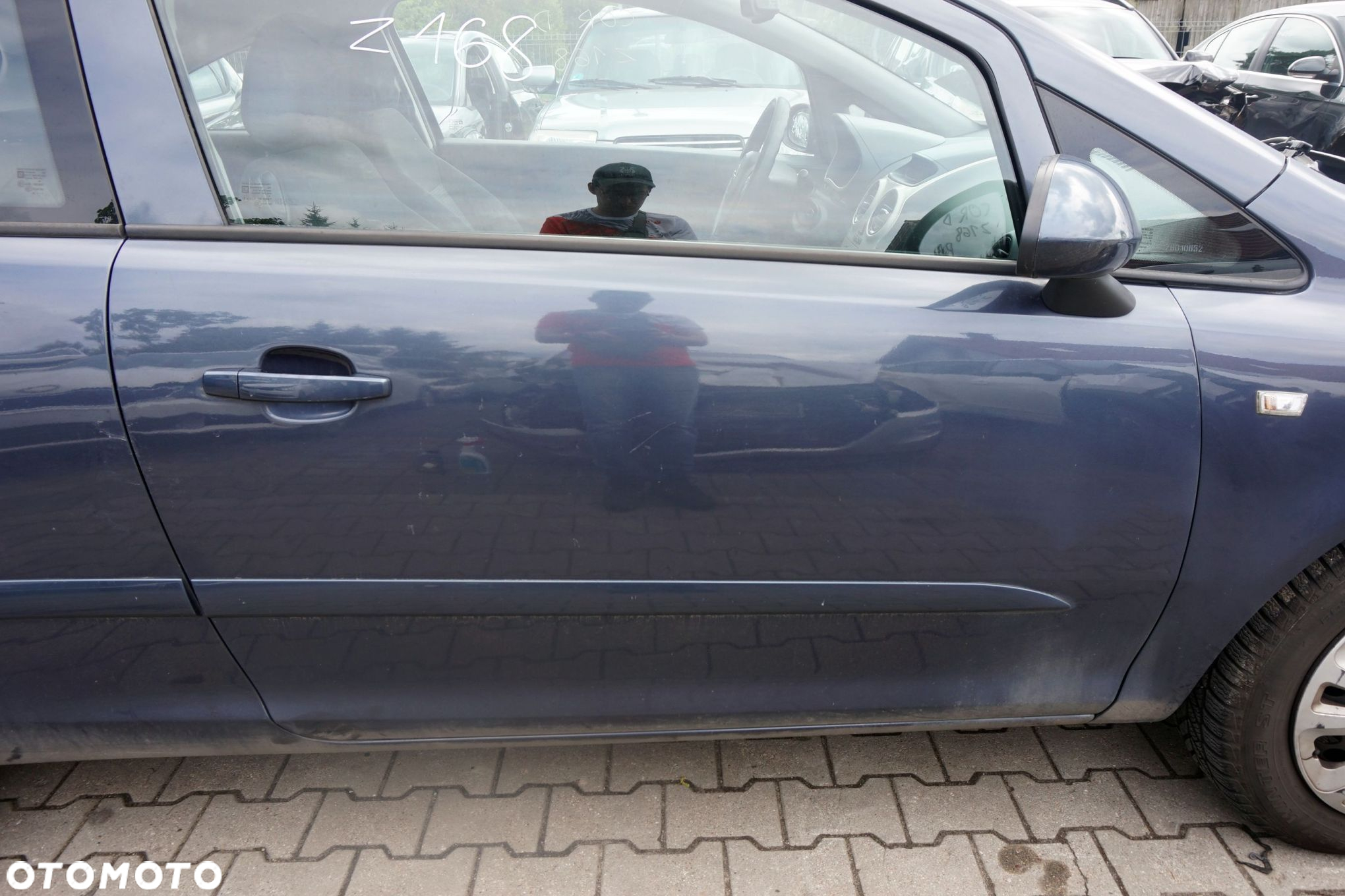 DRZWI PRZEDNIE PRAWE CORSA D IV 3D HB Z168  SZARY OPEL 2006-2011 - 3