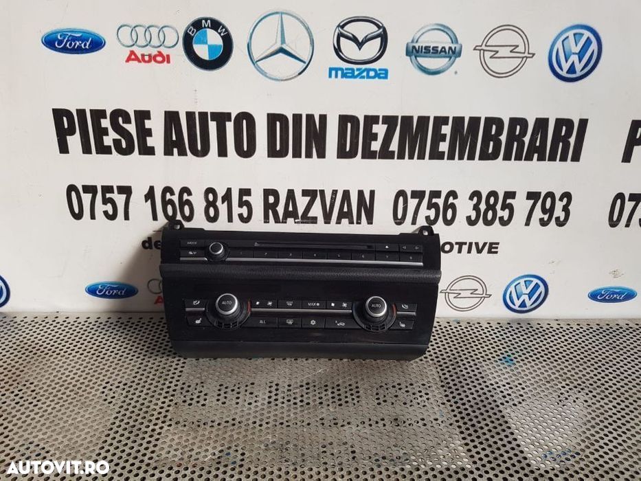 Panou Modul Clima Climatronic BMW F10 F11 F06 F12 F13 F01 Cu Incalzire In Scaune Cod 9241238 - 1