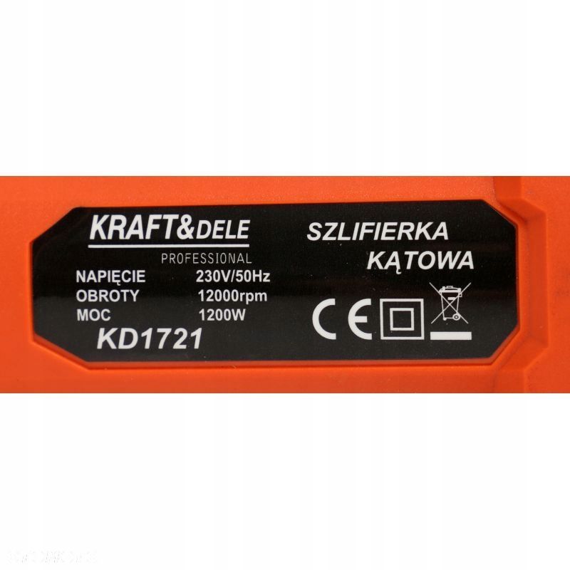 Szlifierka kątowa sieciowe KraftDele 1200 W 230 V - 14