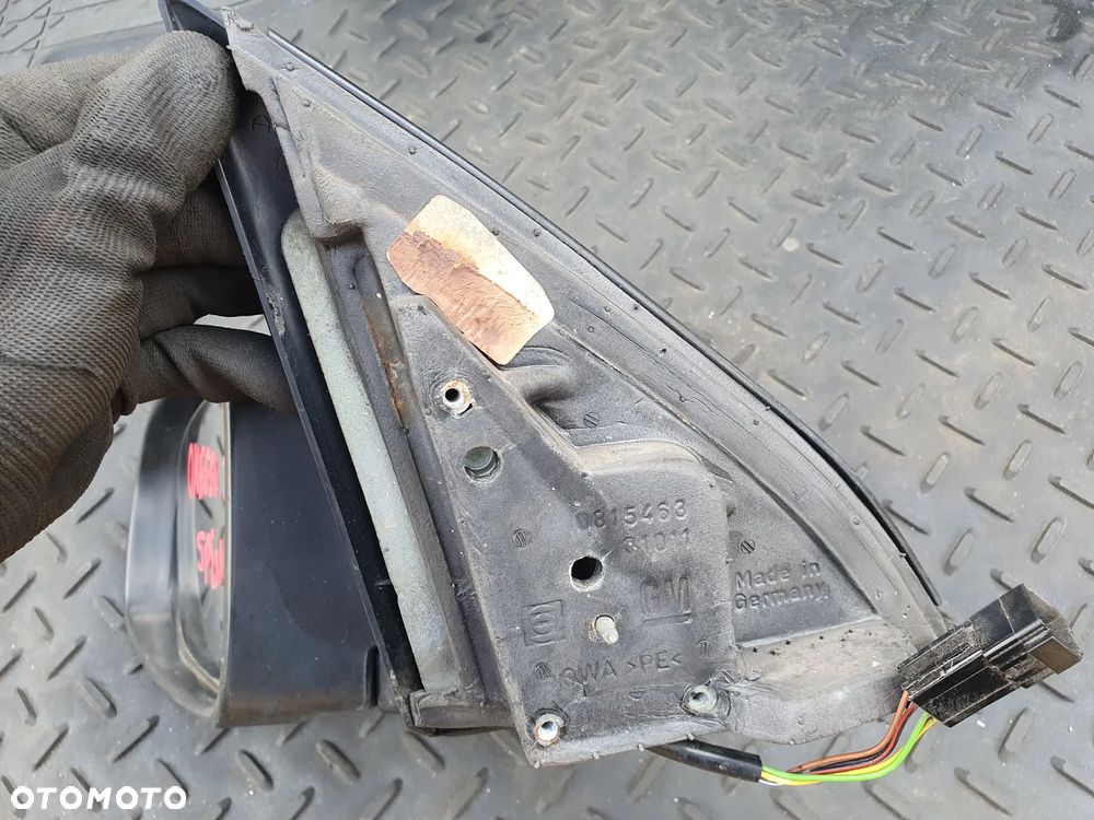 OPEL OMEGA B LUSTERKO ZEWNĘTRZNE LEWE ELEKTRYCZNE 5PIN E1010357 SREBRNE - 5