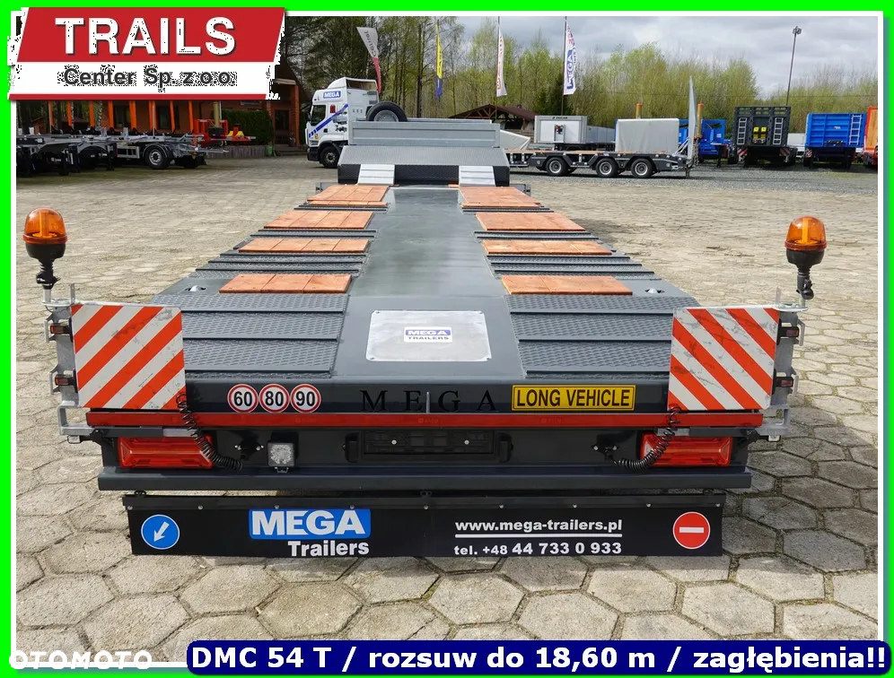Mega Niskopodłoga dł. 9.50 m, 4 x załębienia na koła, ład. 43 T !!! - 7