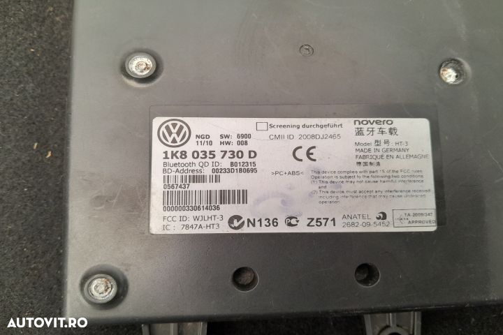 Modul Bluetooth 1K8035730D 1K8035730D Volkswagen VW Touran 1 [facelif - 3