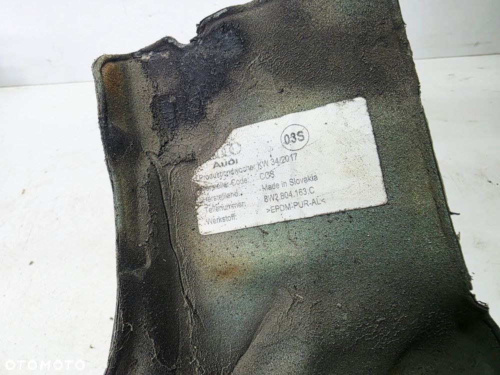 OSŁONA TERMICZNA ŚCIANY GRODZIOWEJ LEWA AUDI A4 B9 A5 2.0 TFSI 8W2804163C - 6