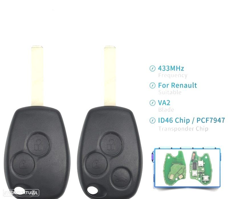 CHAVES COMPLETA PARA RENAULT CLIO KANGOO MASTER MODUS TWINGO - 1