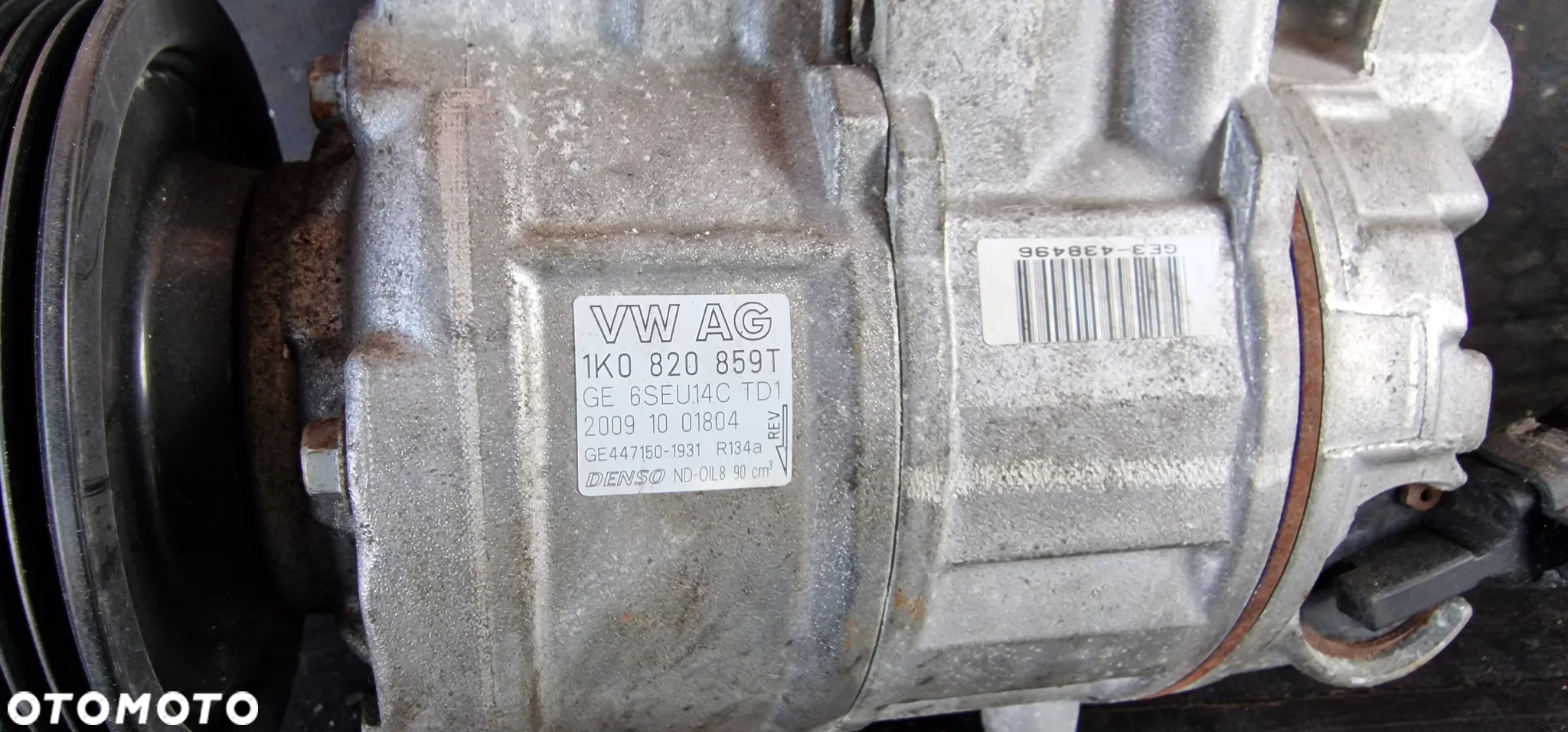 SPRĘŻARKA KOMPRESOR KLIMATYZACJI VW AUDI SEAT SKODA 1.2 1.4 tsi  1k0820859T - 2