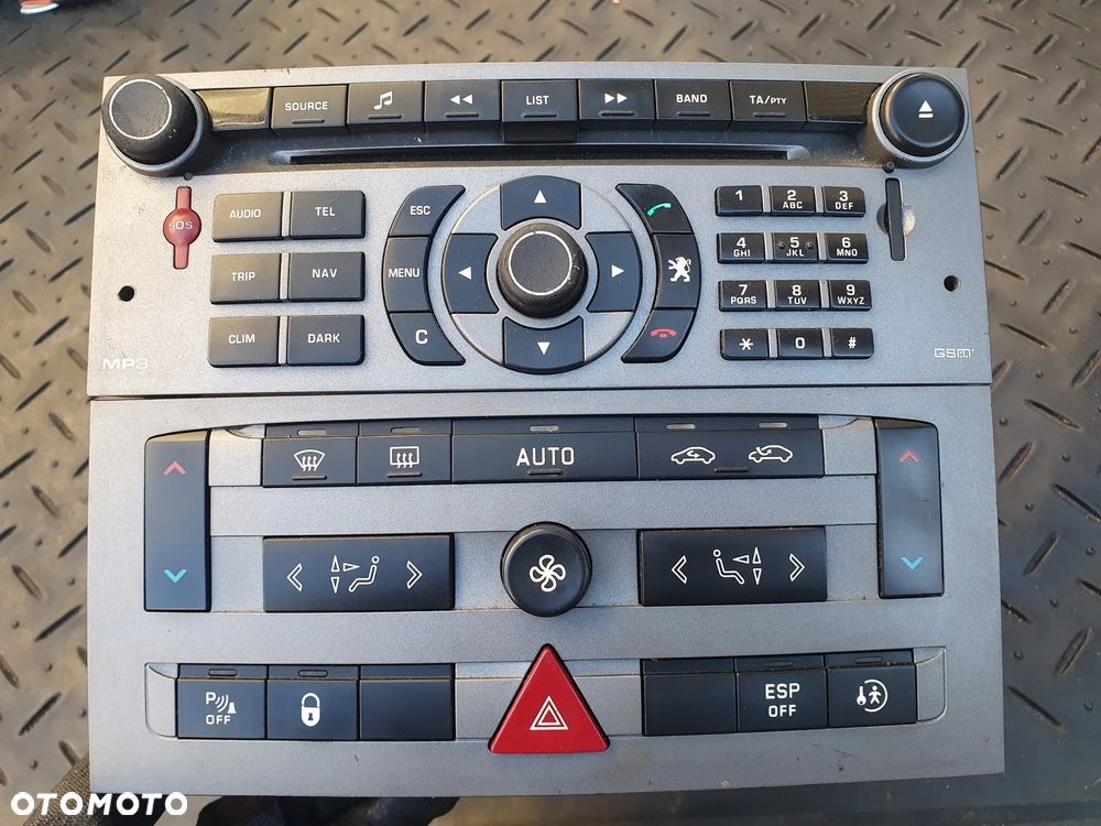 RADIO NAWIGACJA GPS PEUGEOT 407 (2004-2008) 96614505YW  96573322YW   + PANEL KLIMATYZACJI - 2