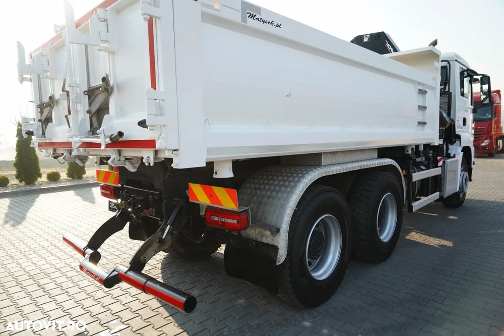 MAN TGS 26.420 / 6x4 / BASCULĂ CU 2 LATE / HIDRODECKER / BORDMATIC + HDS HIAB 188 B-3 / ROTATOR / GRAPER / TELECOMANDĂ / EURO 6 - 17