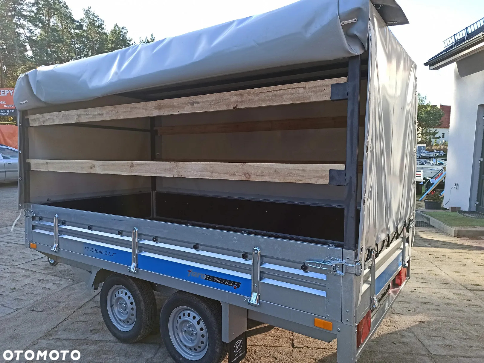 Faro Faro Przyczepa Magicus, platforma dł. 263x150, dł. 300cm, dł. 330cm typ transporter, zdejmowane burty - 11