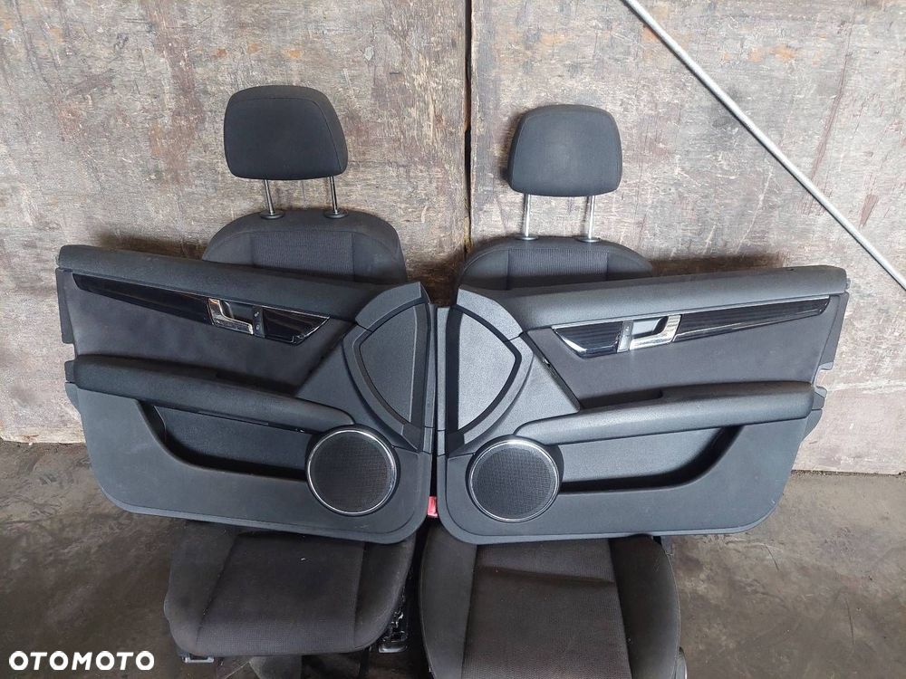 FOTELE KOMPLET LEWY PRAWY KANAPA TYŁ + BOCZKI MERCEDES W204 C KLASA KOMBI - 6