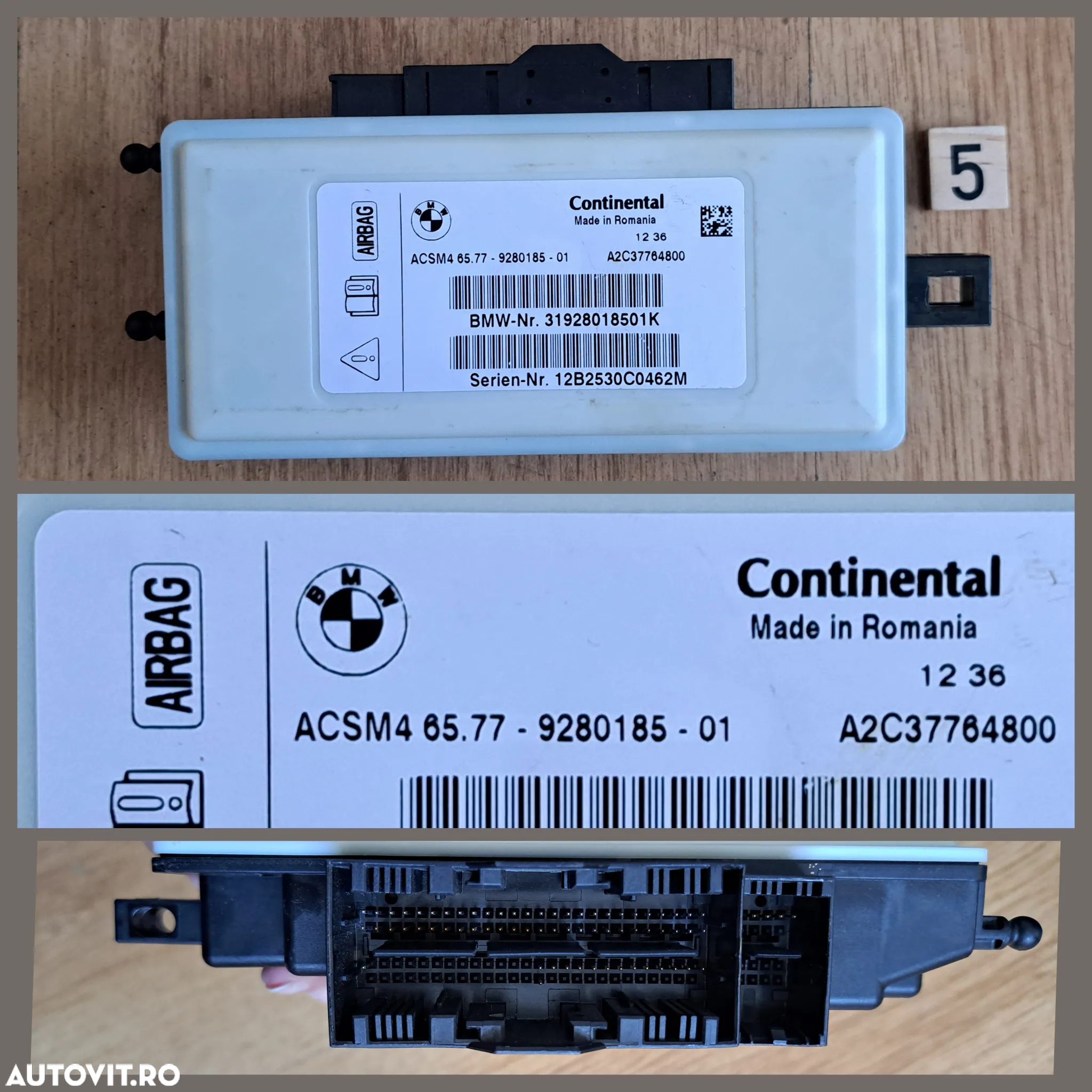 Modul ECU calculator frana de mana FRM 3 lumini modul soft close inchidere portbagaj airbag amplificator antena semnal ECU PDC BMW Seria E F 520d 740dX 760LiS - 6