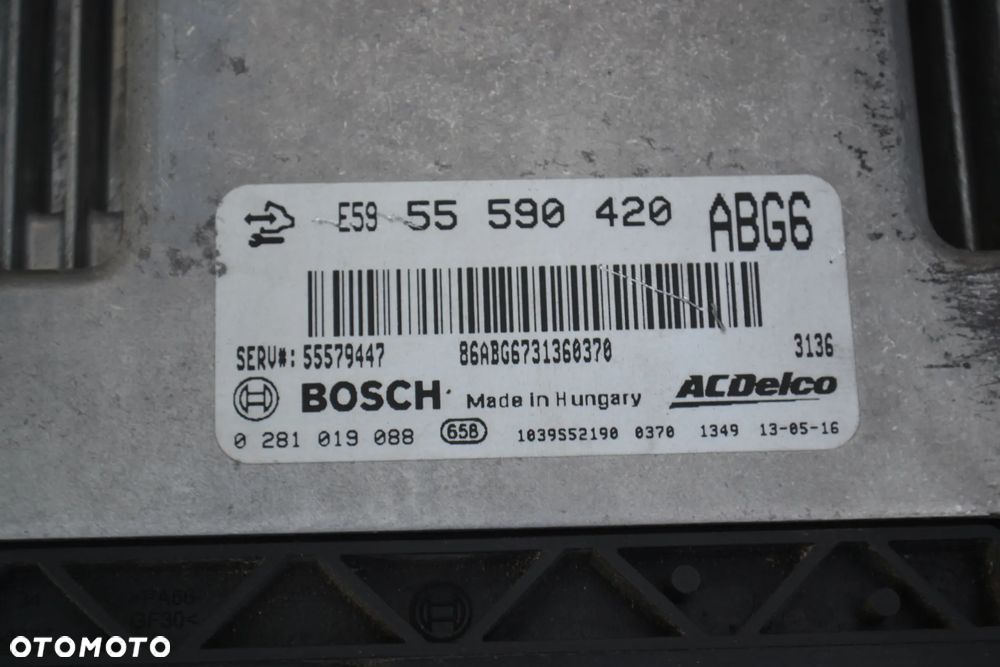 OPEL INSIGNIA ZAFIRA ASTRA 2,0 CDTI KOMPUTER STEROWNIK SILNIKA 0281019088 55590420ABG6 - 2